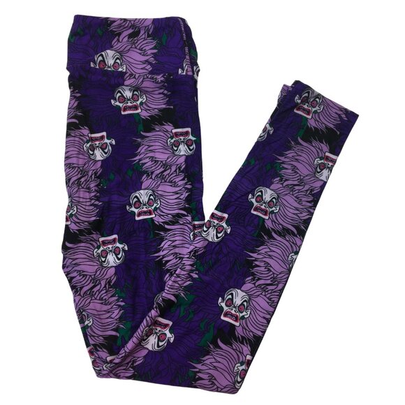 Wild Mane Mayhem Leggings (OS) — Electric Purple Chaos Print - Picture 2 of 2
